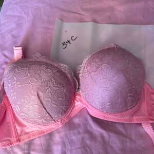 Super cute pink lace bra